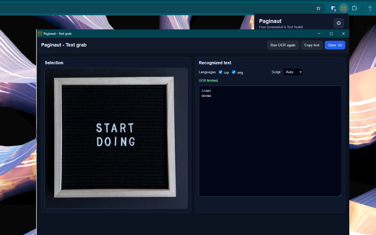 Paginaut annotation tools in the screenshot preview editor